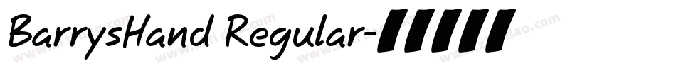 BarrysHand Regular字体转换